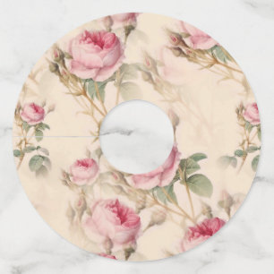 Étiquette Pour Verre De Vin Magnifique floral vintage