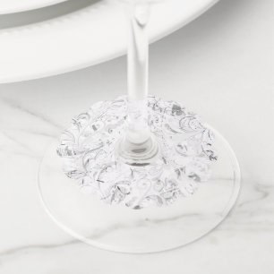 Étiquette Pour Verre De Vin Mandala 4 Abstrait