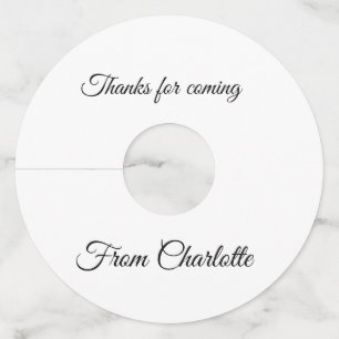 Étiquette Pour Verre De Vin merci d'être venu nom du texte du message 