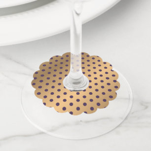 Étiquette Pour Verre De Vin Motif de points 16