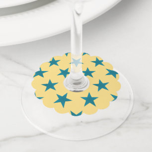 Étiquette Pour Verre De Vin Motif des étoiles d'or 18