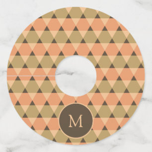 Étiquette Pour Verre De Vin Motif triangles
