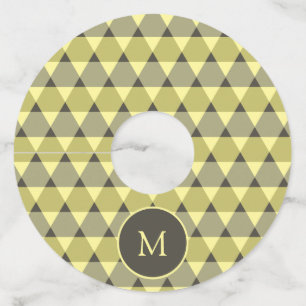 Étiquette Pour Verre De Vin Motif triangles