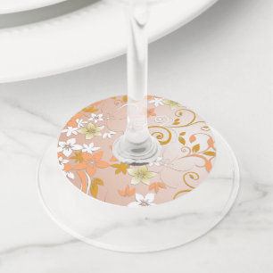Étiquette Pour Verre De Vin Papier peint fleurs 8