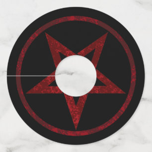 Étiquette Pour Verre De Vin Pentagram Red Devil