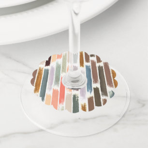 Étiquette Pour Verre De Vin Pluie de couleurs 2