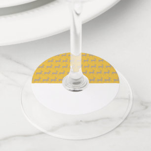 Étiquette Pour Verre De Vin Reindeer Pattern Christmas Wine Glass Tags