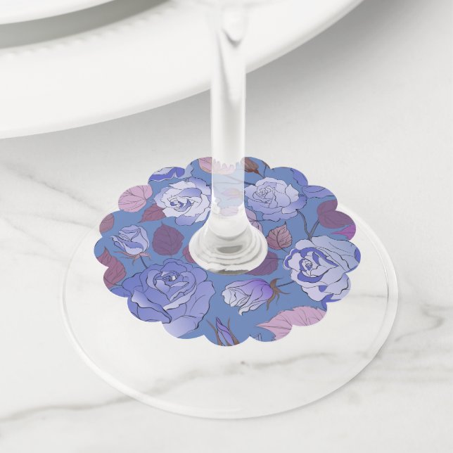 Étiquette Pour Verre De Vin Rose 32 (De près)