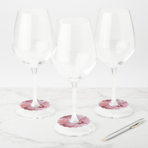 Étiquette Pour Verre De Vin Rose Quartz Crystal Gem Papier Vin Verre Tags