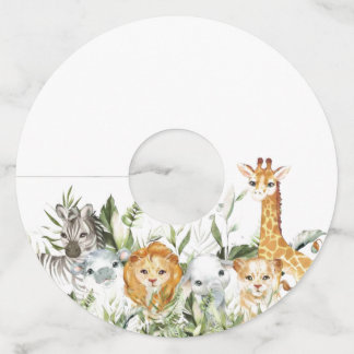 Étiquette Pour Verre De Vin Safari Babyshower
