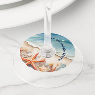 Étiquette Pour Verre De Vin Seashore Bliss Beach Party