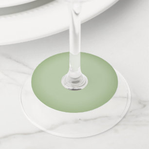 Étiquette Pour Verre De Vin Solid Jade Green Celadon