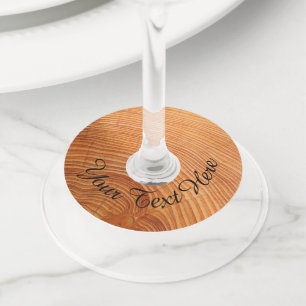 Étiquette Pour Verre De Vin Tags en verre de vin en bois personnalisé