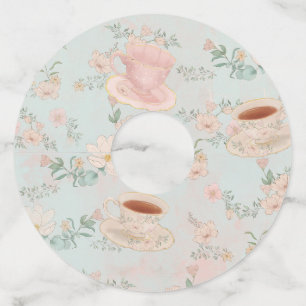 Étiquette Pour Verre De Vin Thème shabby chic pour la fête de thé de mariage