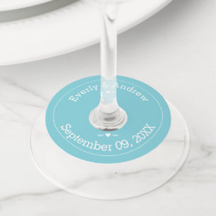 Étiquette Pour Verre De Vin Tout Mariage couleur personnalisé