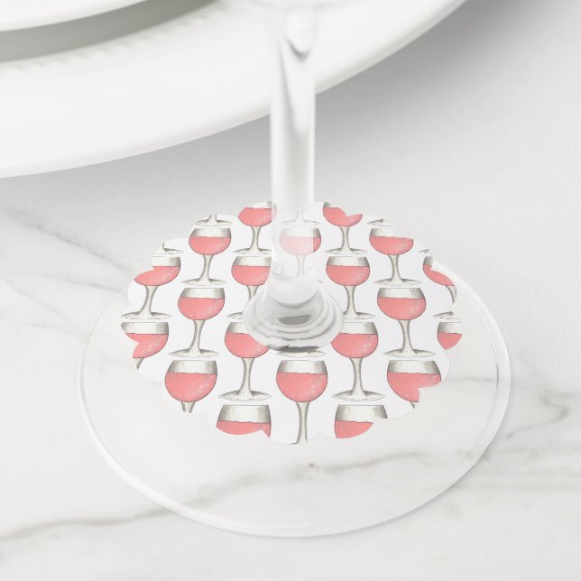 Étiquette Pour Verre De Vin Verres de dégustation de vin rose Rosé (De près)