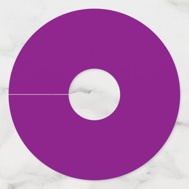 Étiquette Pour Verre De Vin Vrai pourpre (Devant)