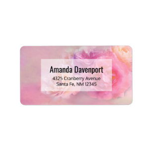 Étiquette Pretty Pink Carnations Stylish