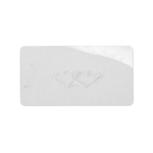 Étiquette Printable hearts on the beach blank address labels