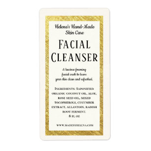 Étiquette produit de nettoyage facial de beauté fa