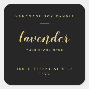Étiquette produit d'emballage en or noir personnal