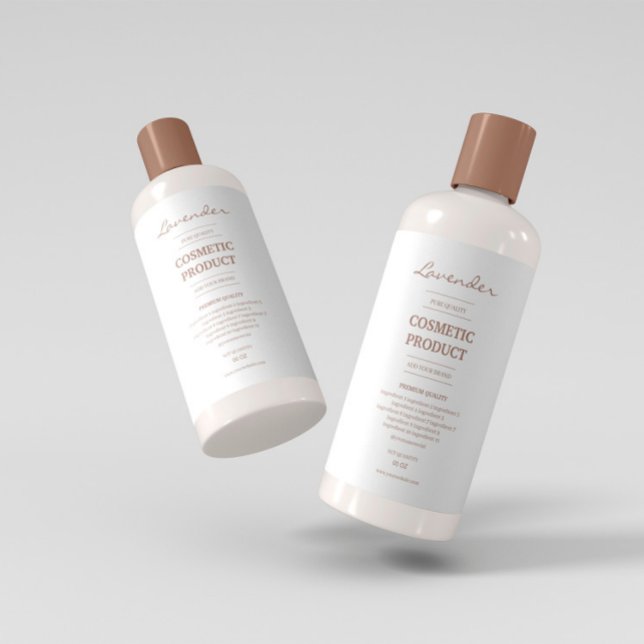 Étiquette produit simple d'ingrédients beiges (Créateur téléchargé)