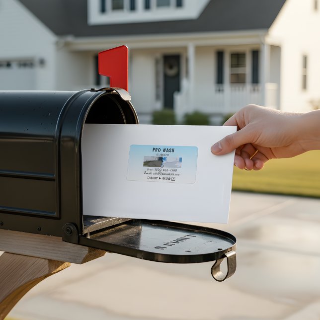 Étiquette Professional Residential Pressure Washing Split (Créateur téléchargé)