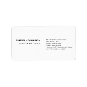 Étiquette Professionnel Moderne Plain Simple Premium Silk