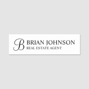 Étiquette professionnelle personnalisée Monogramme