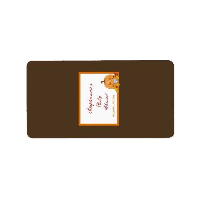 Étiquette Pumpki automne miniature de Hershey de 1,25 po x 2 (Devant)