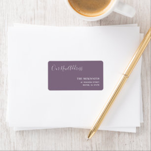 Étiquette Purple Paint Swatch Nouvelle adresse