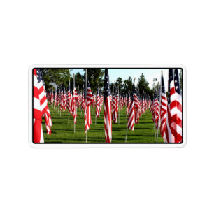 Étiquette Rangées des drapeaux américains 9/11 Memorial - Co