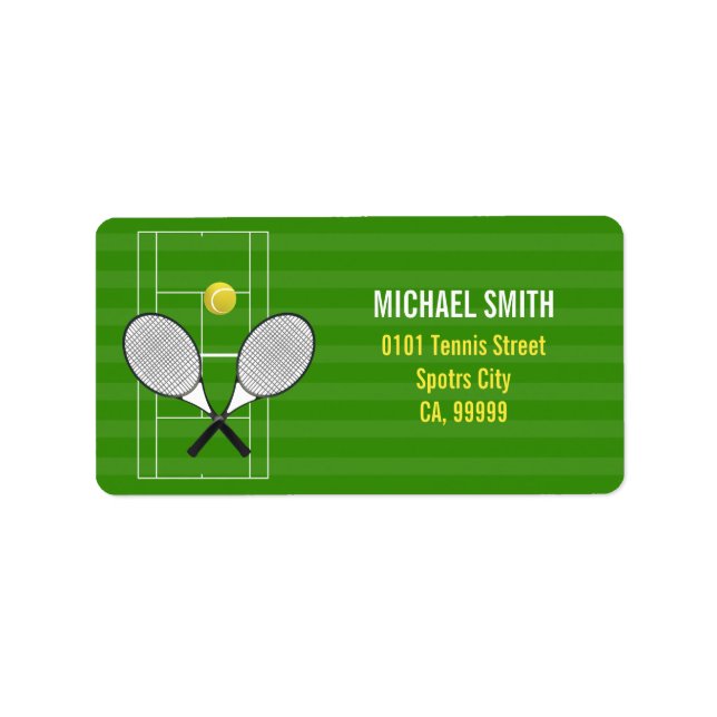 Étiquette Raquette de tennis (Devant)