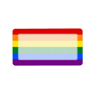 Étiquette Rayure de drapeau d'arc-en-ciel de gay pride de