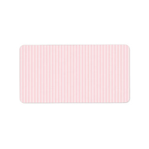 Étiquette Rayures de sucrerie de rose en pastel