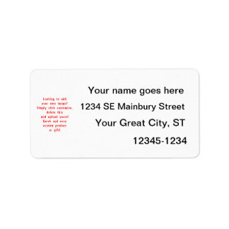 Étiquette recherche d'ajouter sa propre conception pour un p