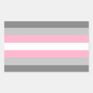 Étiquette Rectangle de la Fierté Démi-fille
