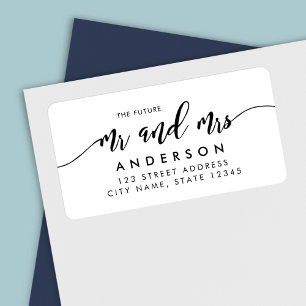Étiquette Relax Script The Future M. et Mme Adresse