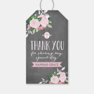 Étiquette religieuse de Merci de tableau floral d