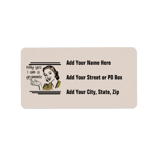 Étiquette Rétro T-shirts et cadeaux de Grammie (Devant)