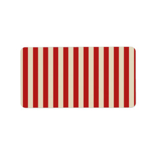 Étiquette Retro Vintage Vertical PopCorn Classic Stripes