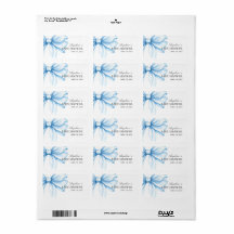 Return Address Labels for baby shower with bow.