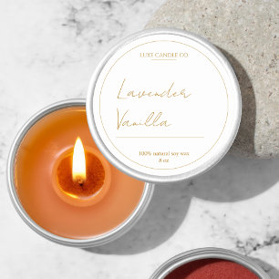 Étiquette rond à bougie parfumée Gold & Lux
