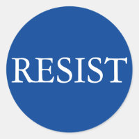 Étiquette ronde RÉSISTER