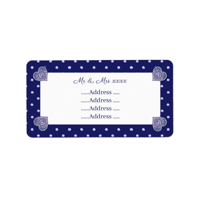 Étiquette Rosace bleue (Devant)