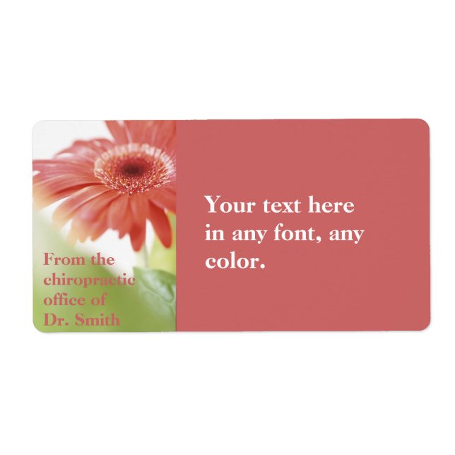 Étiquette rose Gerbena (Devant)