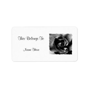ÉTIQUETTE ROSE NOIR