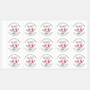 Étiquette rose rose miel brut imperméable