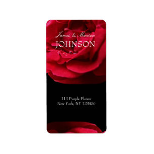 Étiquette Rose rouge de passion
