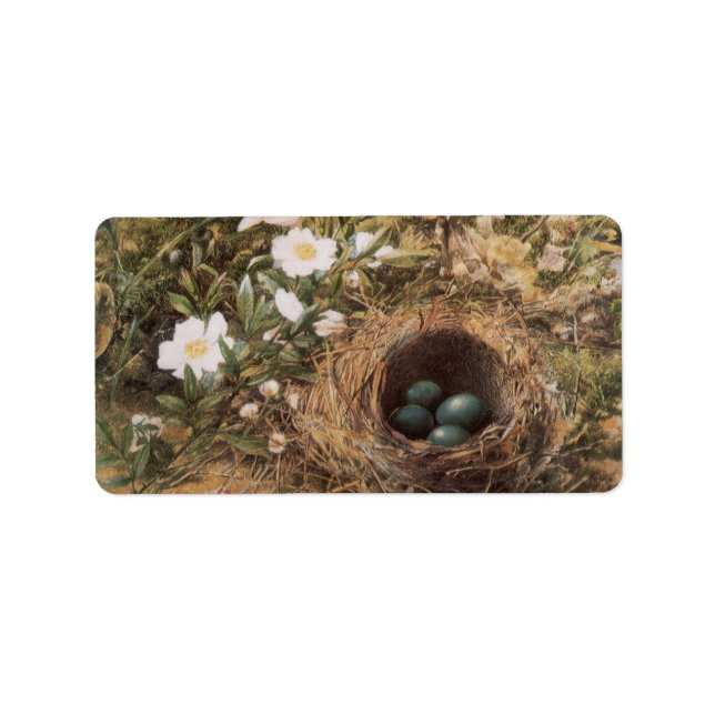 Étiquette Roses de nids d'oiseaux et de chiens par John Will (Devant)